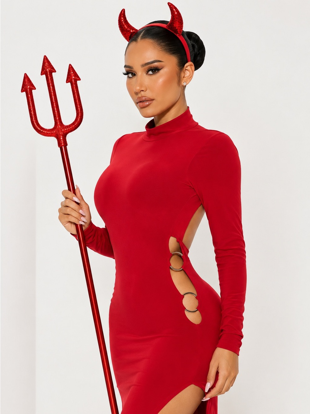 Sexy red devilHalloween Dress Asymmetrical